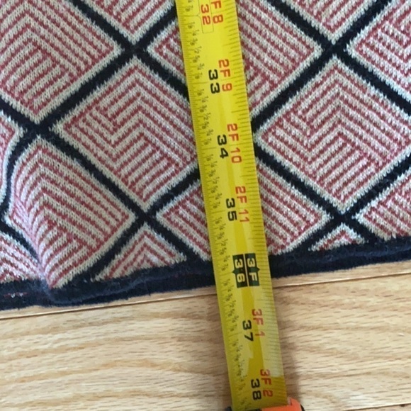 Zara Knit Red, Black & Tan Geometric Print Dress Size Medium - Picture 10 of 10